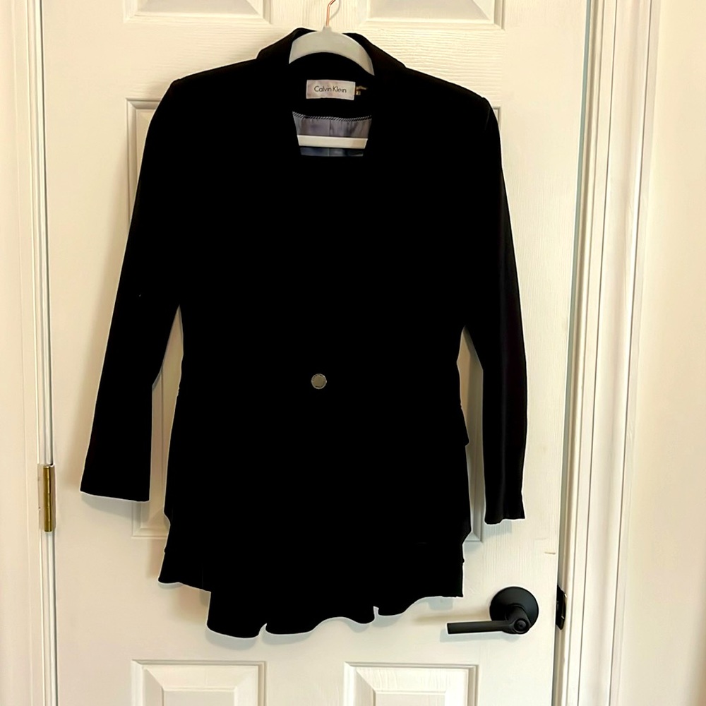 Calvin Klein Black Skirt Suit